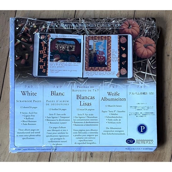 NEW Sealed 2004 7x7 Creative Memories Scrapbook 12 Page White - 3 Pkgs Available - Picture 1 of 2